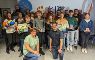 Gruppenfoto der Spielerklärer nach dem Vortreffen in der Geschäftsstelle