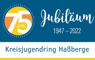 Titelblatt des Flyers zum 75 jährigen Jubiläum des Kreisjugenring Haßberge