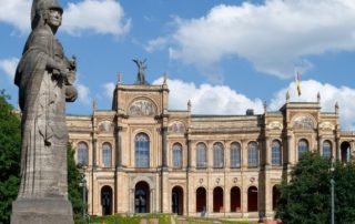Blick auf den bayerischen Landtag