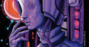 Eine Roboterfigur erstellt von Dall-E