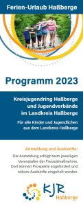 Titelseite des Ferien-Urlaubs Programm im Landkreis Haßberge