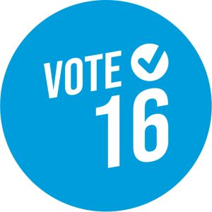 Logo der Vote 16 Kampagne für das Wahlrecht ab 16 in Bayern