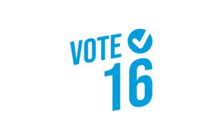 Logo der Vote 16 Kampagne für das Wahlrecht ab 16 in Bayern