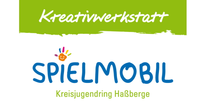 Titelblatt des Werbeflyers für die Kreativwerkstatt mit dem Spielmobillogo