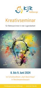 Vorderseite des Flyers für das Kreativseminar 2024