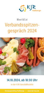 Flyer des Kreisjugendring Haßberge für das Verbandsspitzengespräch 2024 am 14.10.2024