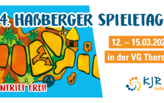 Titelbild der 14. Haßberger Spieletage von 12. bis 15.03.2026 in der VG Theres.